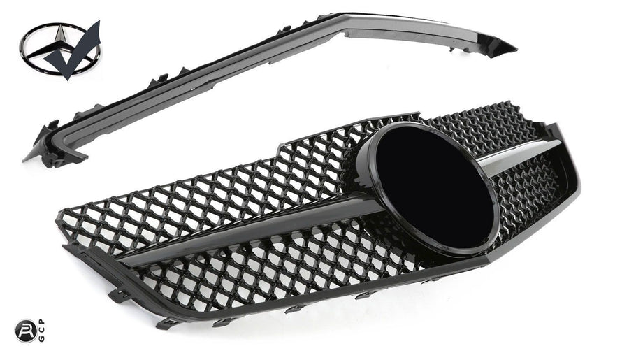 Griglia sportiva per Mercedes W207 E Coupe Cabrio nero lucido AMG LOOK