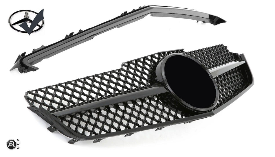 Griglia sportiva per Mercedes W207 E Coupe Cabrio nero lucido AMG LOOK