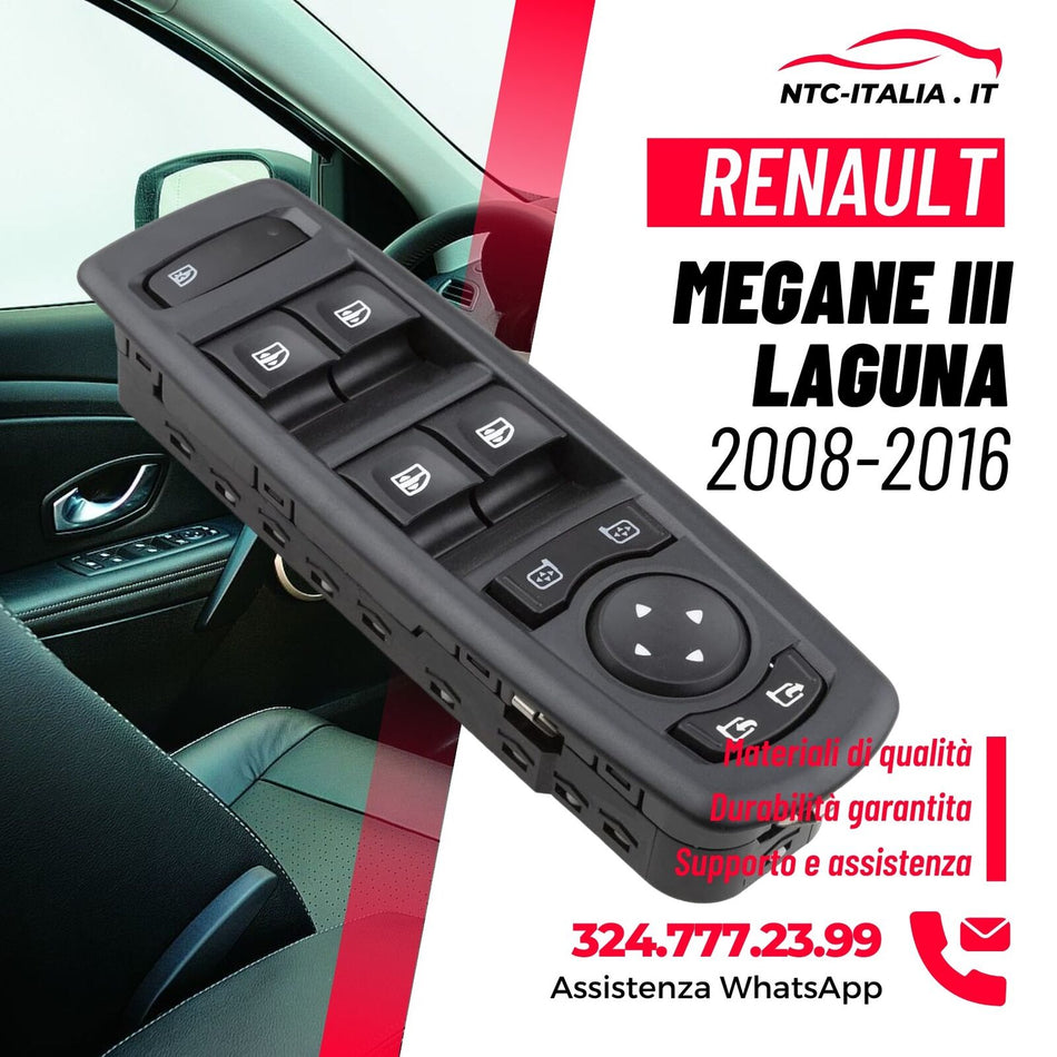Pulsantiera Guida 254000015R Alzacristalli 🔥Renault Megane III Laguna Fluence