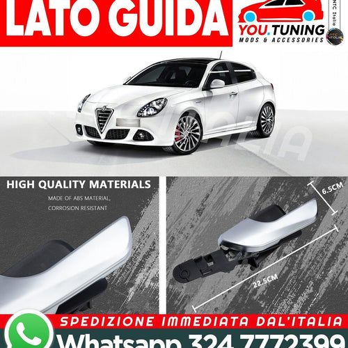 ALFA ROMEO GIULIETTA MANIGLIA INTERNA ANTERIORE, LATO Sinistro GUIDATORE CROMATA
