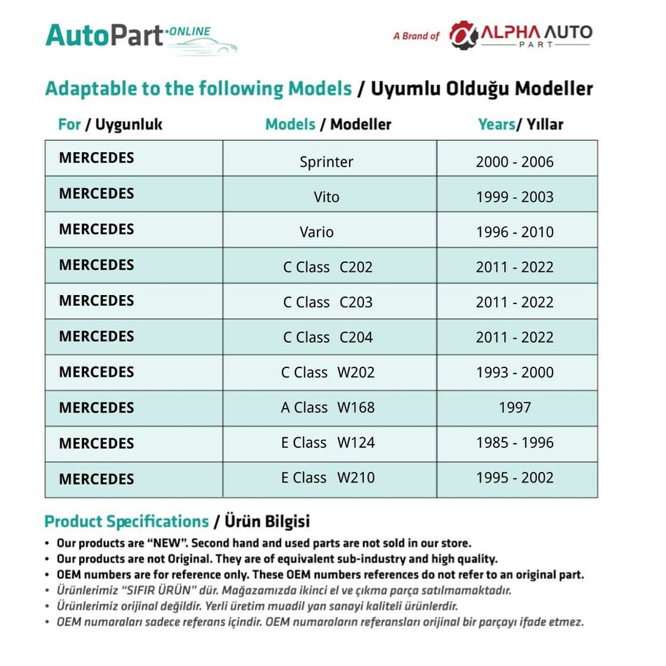 10 Trasformatori per Mercedes Classe S W140 W220