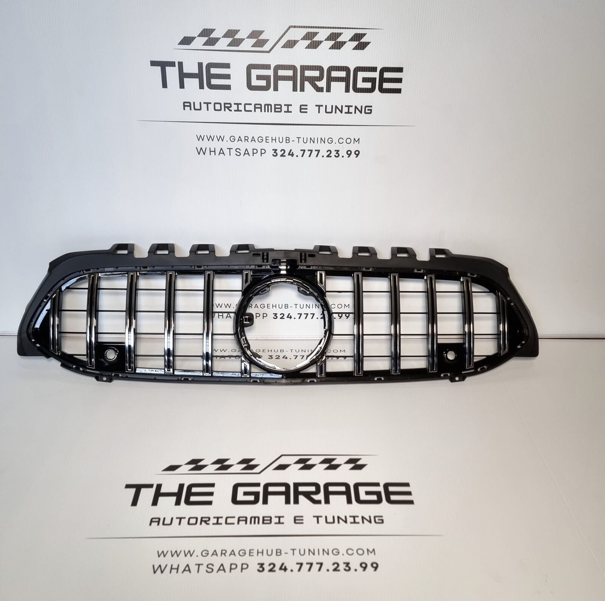 GRIGLIA A45 PANAMERICANA per MERCEDES CLASSE A W177 2018-2023 SILVER - CROMATA – vista 2