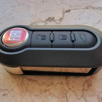 GUSCIO CHIAVE x Fiat 500 500L Panda Punto Evo Bravo Stilo Tasti gomma con LOGO'