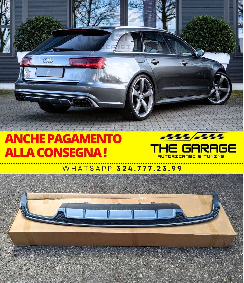 Diffusore Posteriore LOOK RS per -> AUDI A6 4G C7 (2015-2018) -> SOLO per SLINE