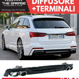 DIFFUSORE POSTERIORE S6 Design + TERMINALI per AUDI A6 (solo S-LINE) dal 2019
