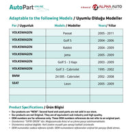Cricco per finestrini anteriori-posteriori - SINISTRO - per VW Golf 3-5