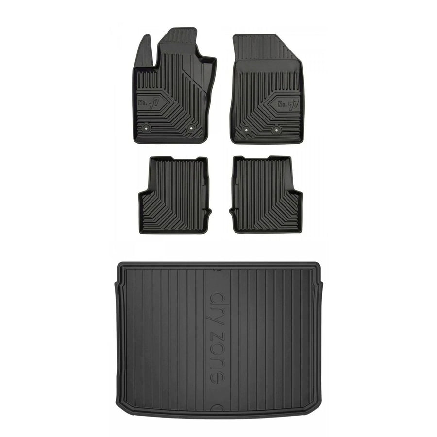 Frogum TPE Tappetini+Portabagagli Set per Fiat 500X dal 2014 TPE set di tappeti