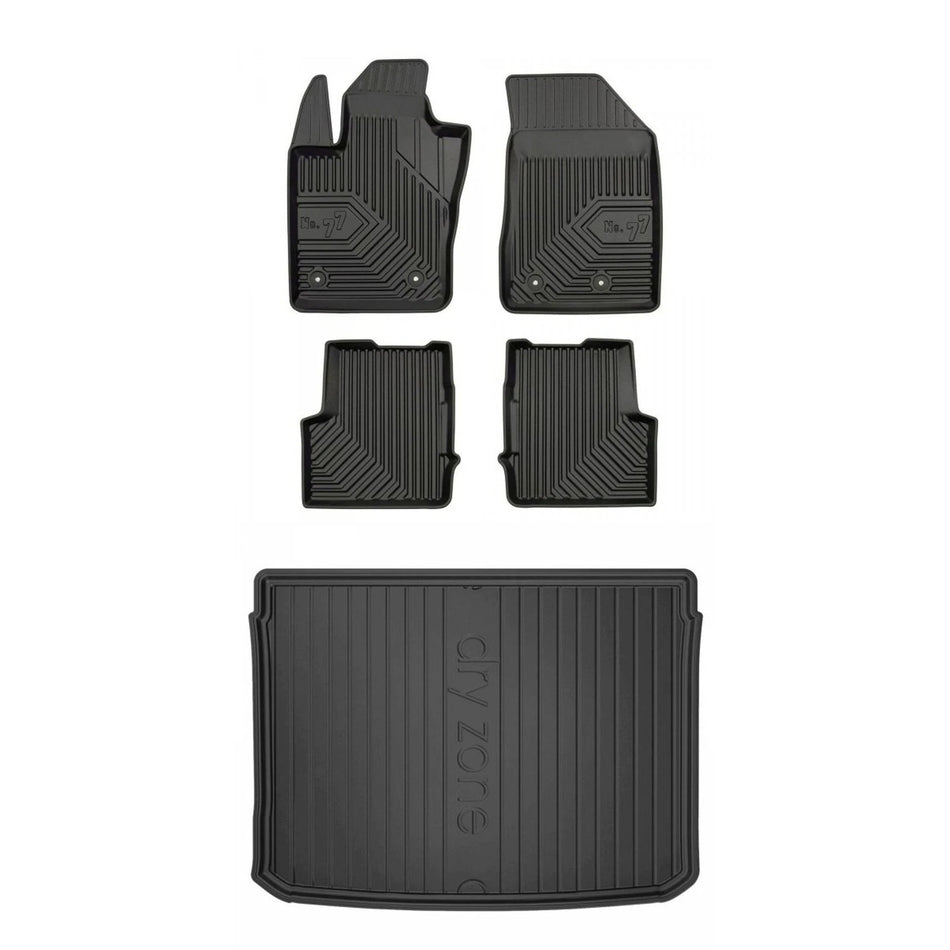 Frogum TPE Tappetini+Portabagagli Set per Fiat 500X dal 2014 TPE set di tappeti