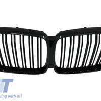 Griglie renali centrali per BMW X5 G05 (2018-up) Double Stripe M Design Piano Bl