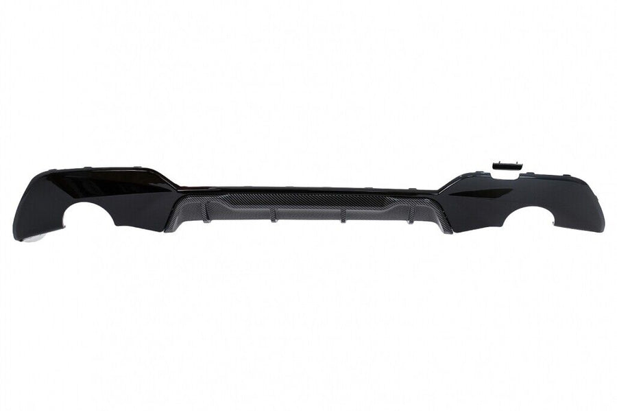 Diffusore Paraurti Posteriore Doppia Uscita per Scarico Singolo per BMW Serie 3