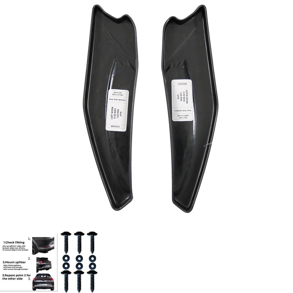 Splitter laterali posteriori compatibili con VW VOLKSWAGEN Golf MK6 GTI – vista 9