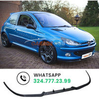LAMA FRONTALE 🏁SPORT🏁PEUGEOT 206 SOTTO PARAURTI SPLITTER SPOILER ANTERIORE