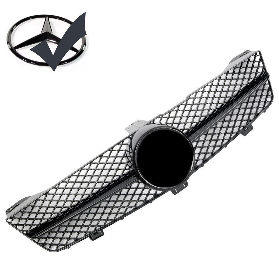 Griglia griglia sportiva per Mercedes W219 CLS 2008-2010 nero lucido AMG LOOK