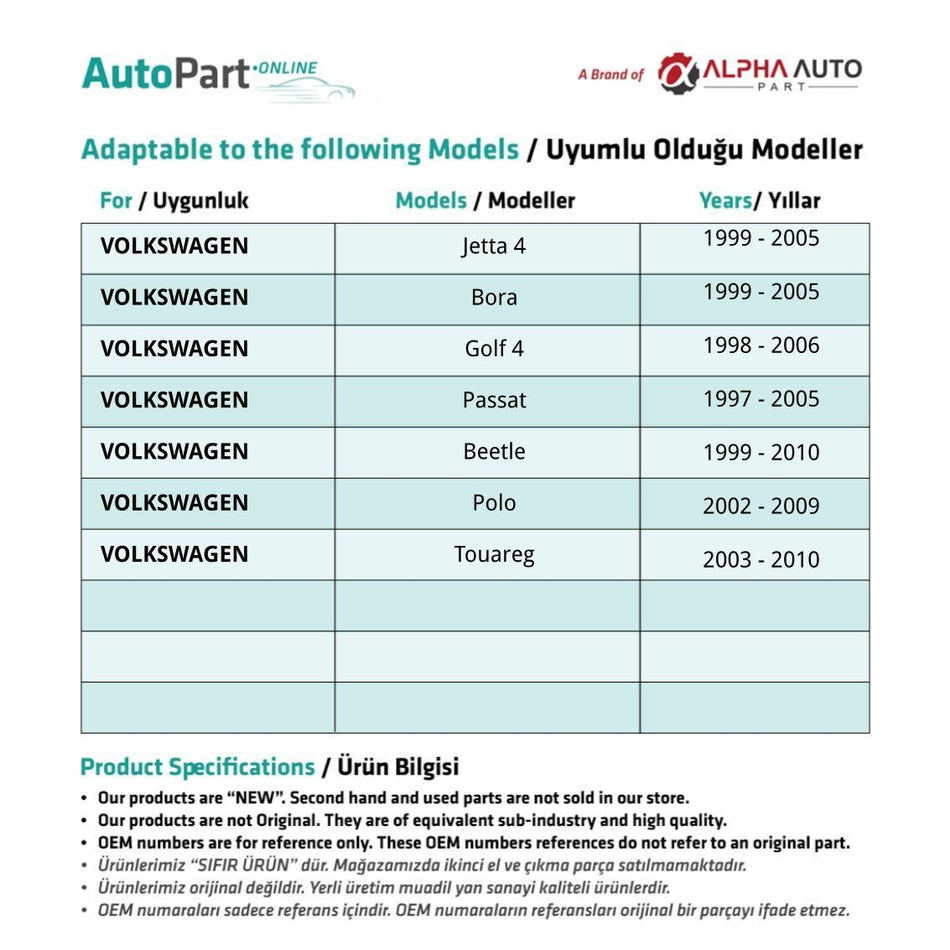 Motorino serratura portellone posteriore per VW Jetta 4 Bora Golf 4 Passat B