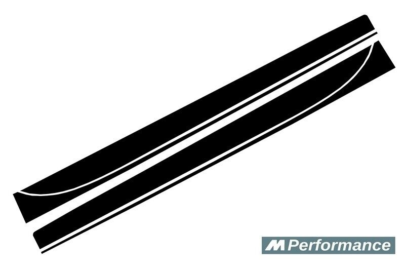 Adesivo per decalcomanie laterali in vinile nero opaco per BMW Serie 3 F30 F31 (