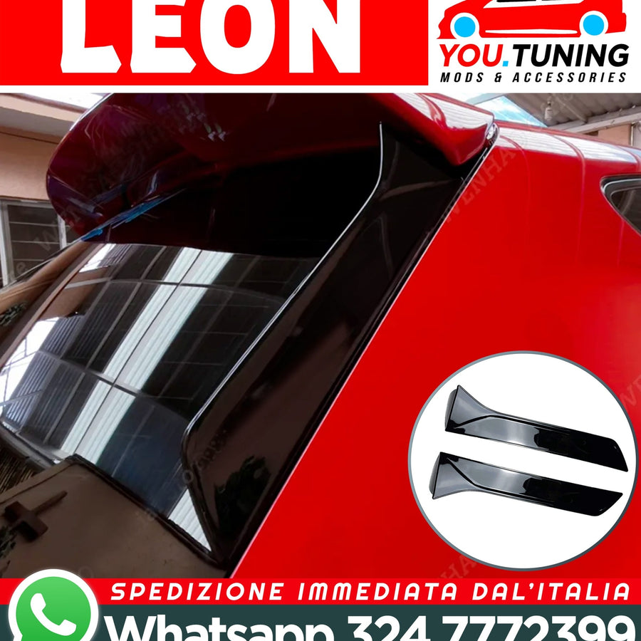 2 PEZZI SPOILER Posteriore Lunotto SPORTIVO per SEAT LEON 5F FR Mk3 MK3.5