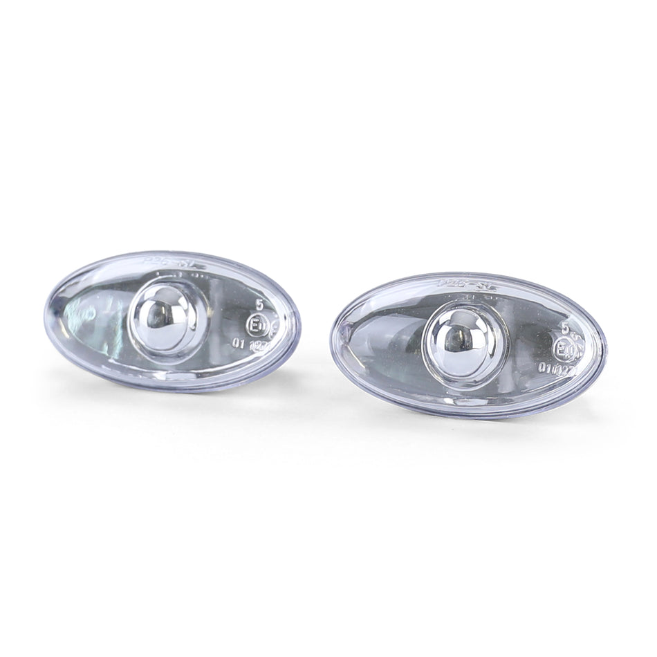 Frecce Vetro Trasparente Cromate per Peugeot 107 206 307 407 607 Toyota Aygo