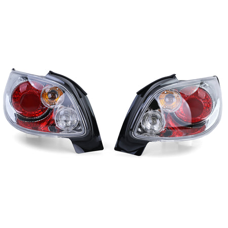 Fanali Posteriori Vetro Trasparente Cromato per Peugeot 206 CC Coupé Cabrio