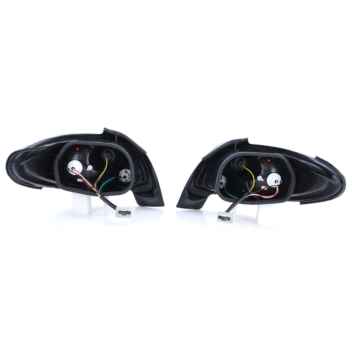 Fanali Posteriori Vetro Trasparente Cromato per Peugeot 206 CC Coupé Cabrio