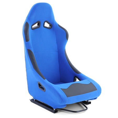 Sedile Sportivo a Guscio Race1 con Guide Tessuto Blu Universale