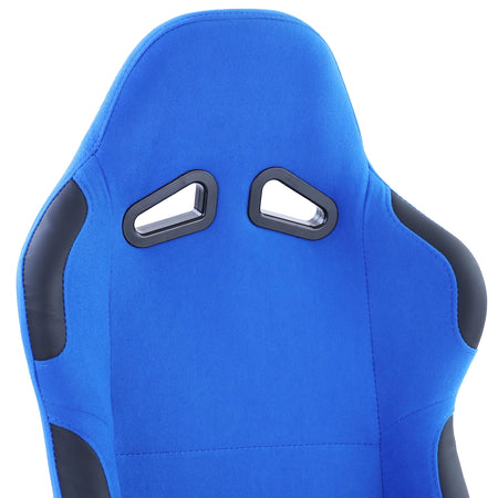 Sedile Sportivo a Guscio Race1 con Guide Tessuto Blu Universale