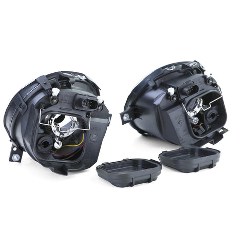 Fari Vetro Trasparente Set Nero Fumè per Volkswagen Lupo 6X (1998-2005)