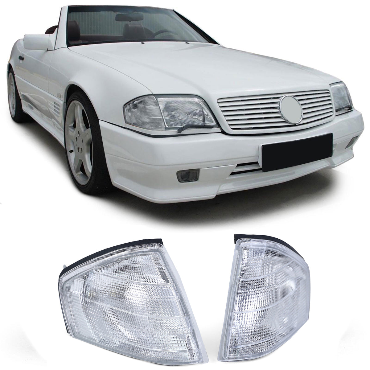 Frecce Bianche con Supporti per Mercedes SL R129 (1989-2001) - 1 Paio