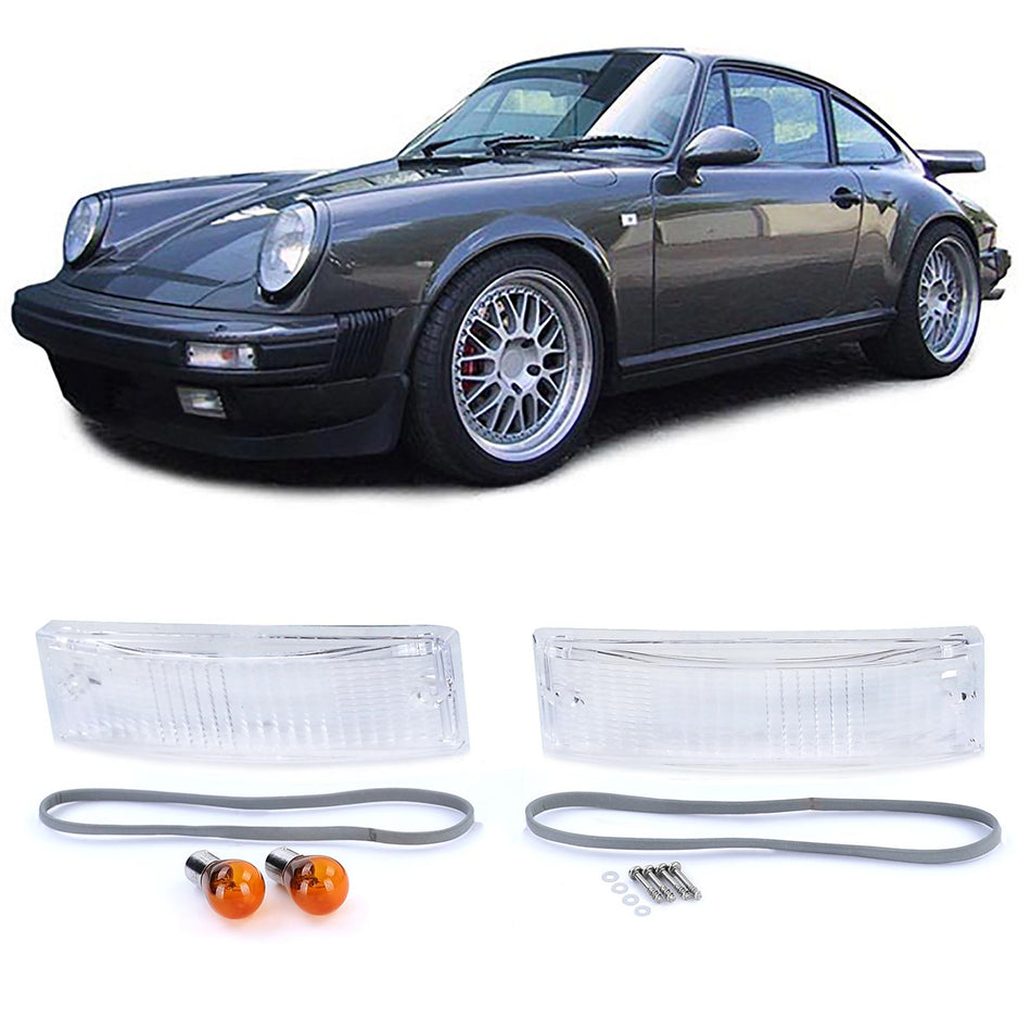 Frecce Bianche Anteriori con Guarnizioni per Porsche 911 G-Modell 1974-1989