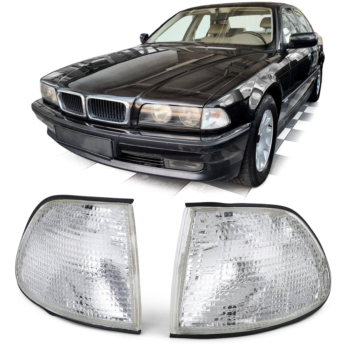 Frecce Bianche Destra e Sinistra per BMW Serie 7 E38 1994-1998, Omologate