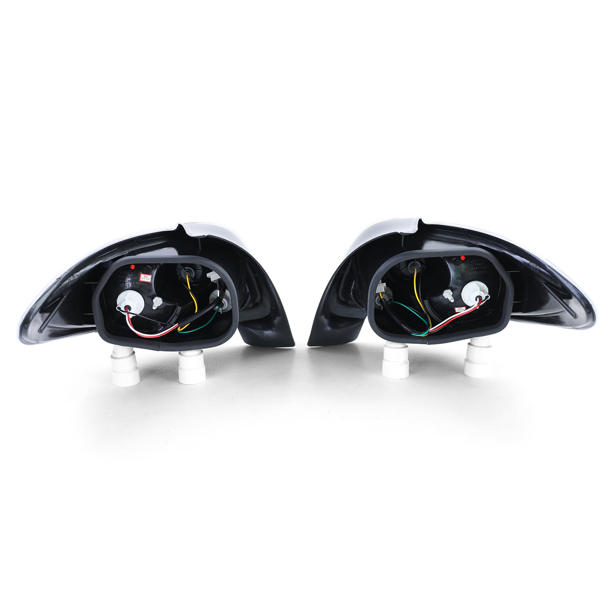 Fanali Posteriori Vetro Trasparente Cromato per Peugeot 206 Berlina 2 Volumi