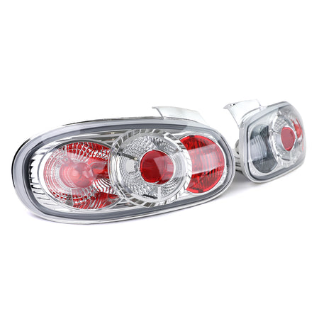 Fanali Posteriori Vetro Trasparente Cromati per Mazda MX5 NB (1998-2005) - Set