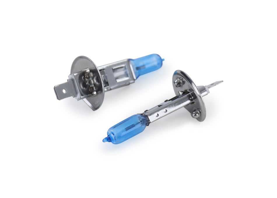 H1 55W 12 Volt Super Bianco Lampadine 2 Pezzi ZUGELASSEN !! Universale