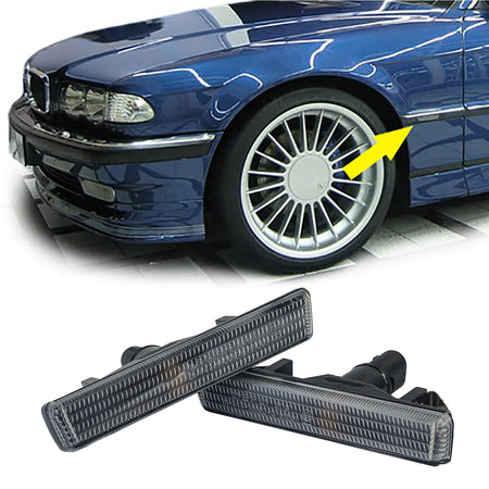 Frecce Nere Fumé per BMW Serie 7 E38 1994-2001, Set Destro e Sinistro