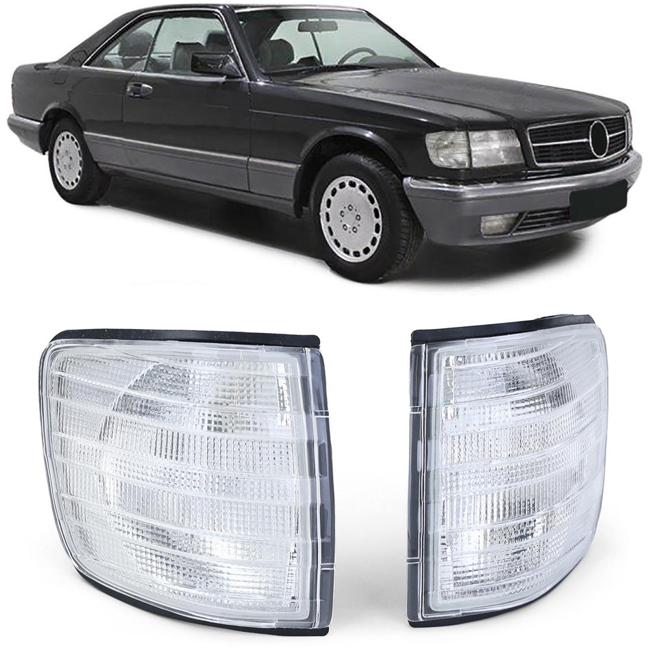 Frecce Bianche per Mercedes SEC W126 Coupé 1980-1991, 1 Paio, Omologate E
