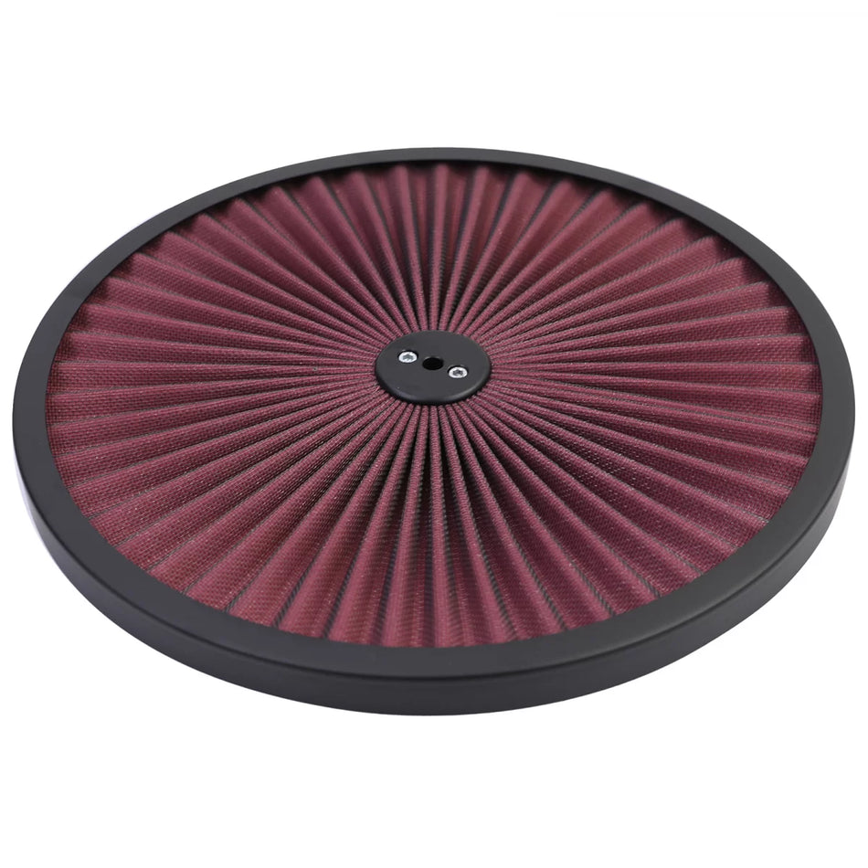 Copri Filtro Aria 14 Pollici Super Stream Nero Rosso per Ford Us Car