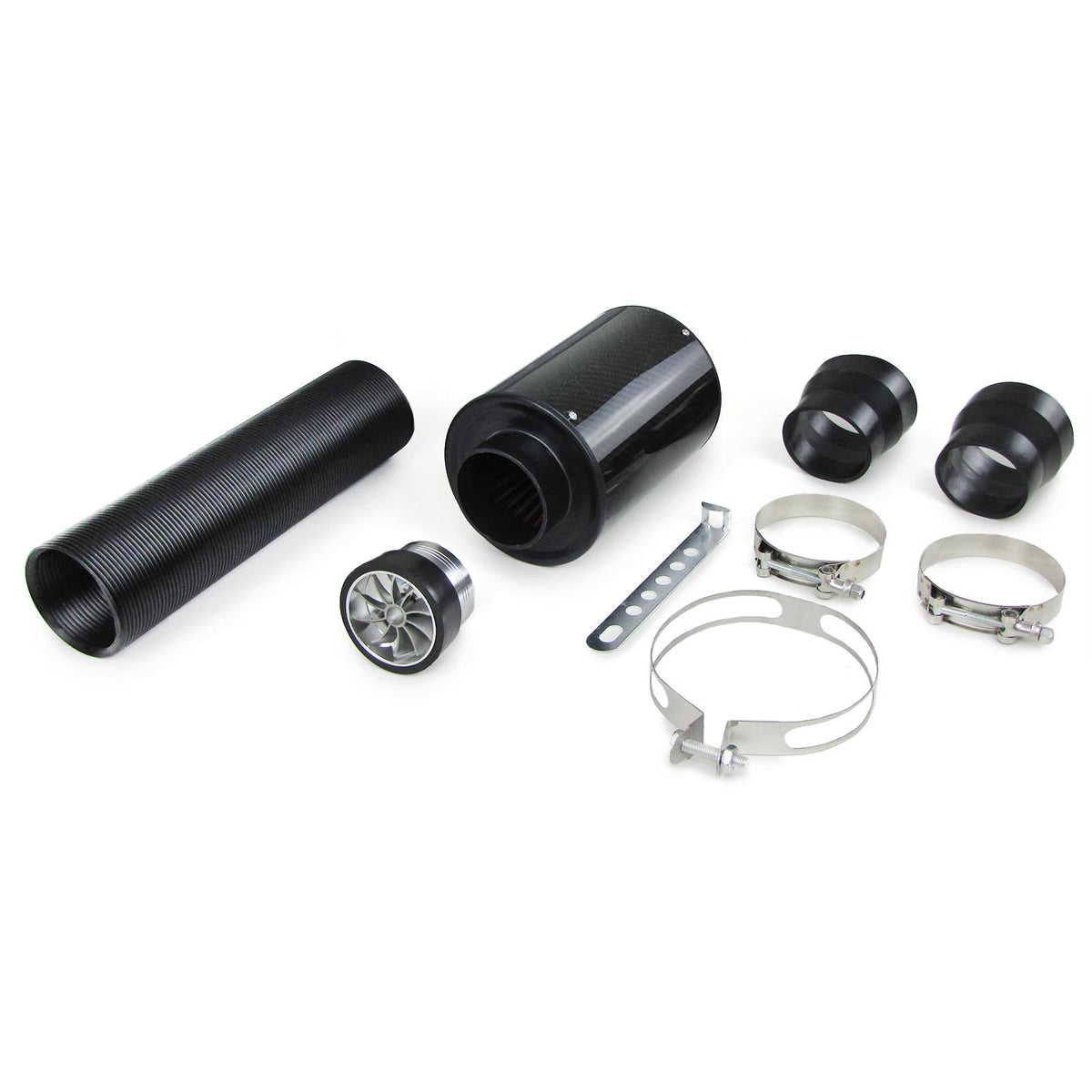 Echt Carbon Airbox Sport Filtro Aria Aspirazione Fredda Universal Set per Auto