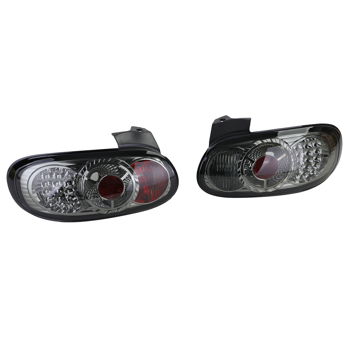 Fanali Posteriori LED Vetro Trasparente Cromato Fumé per Mazda MX-5 NB NBFL