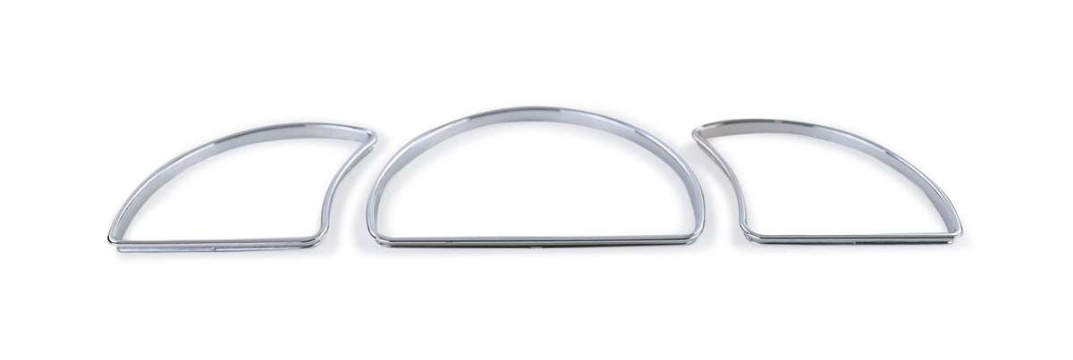 Tachoringe Cromato 3 Pezzi per Opel Astra F (1991-1998) e Vectra A (1988-1995)