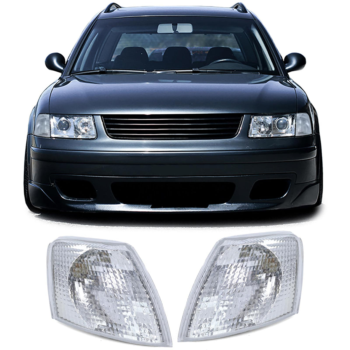 Frecce Bianche Coppia Sinistra Destra per Volkswagen Passat 3B Berlina Touring