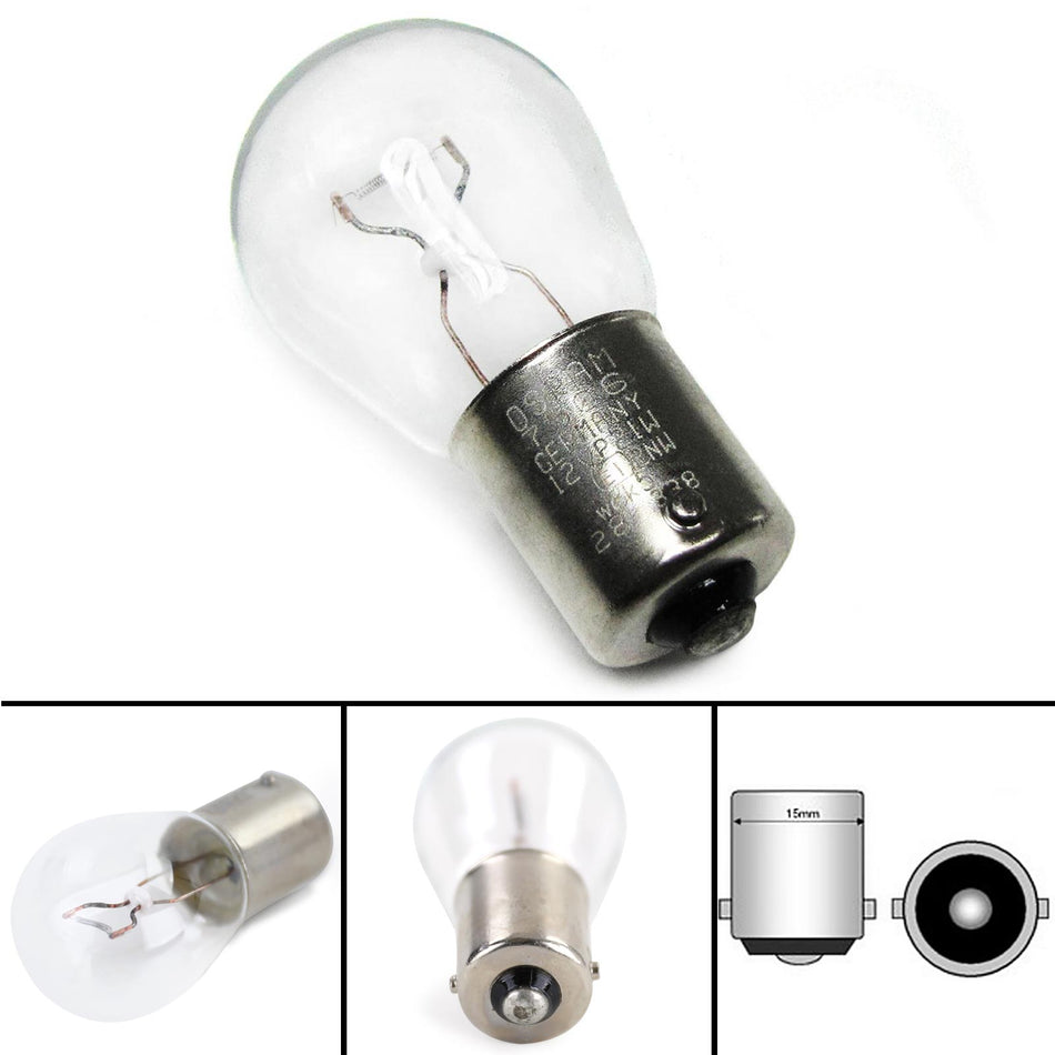Osram Lampadina BA15S 21W 12V Metallsockel Bianco per Fanali Universali
