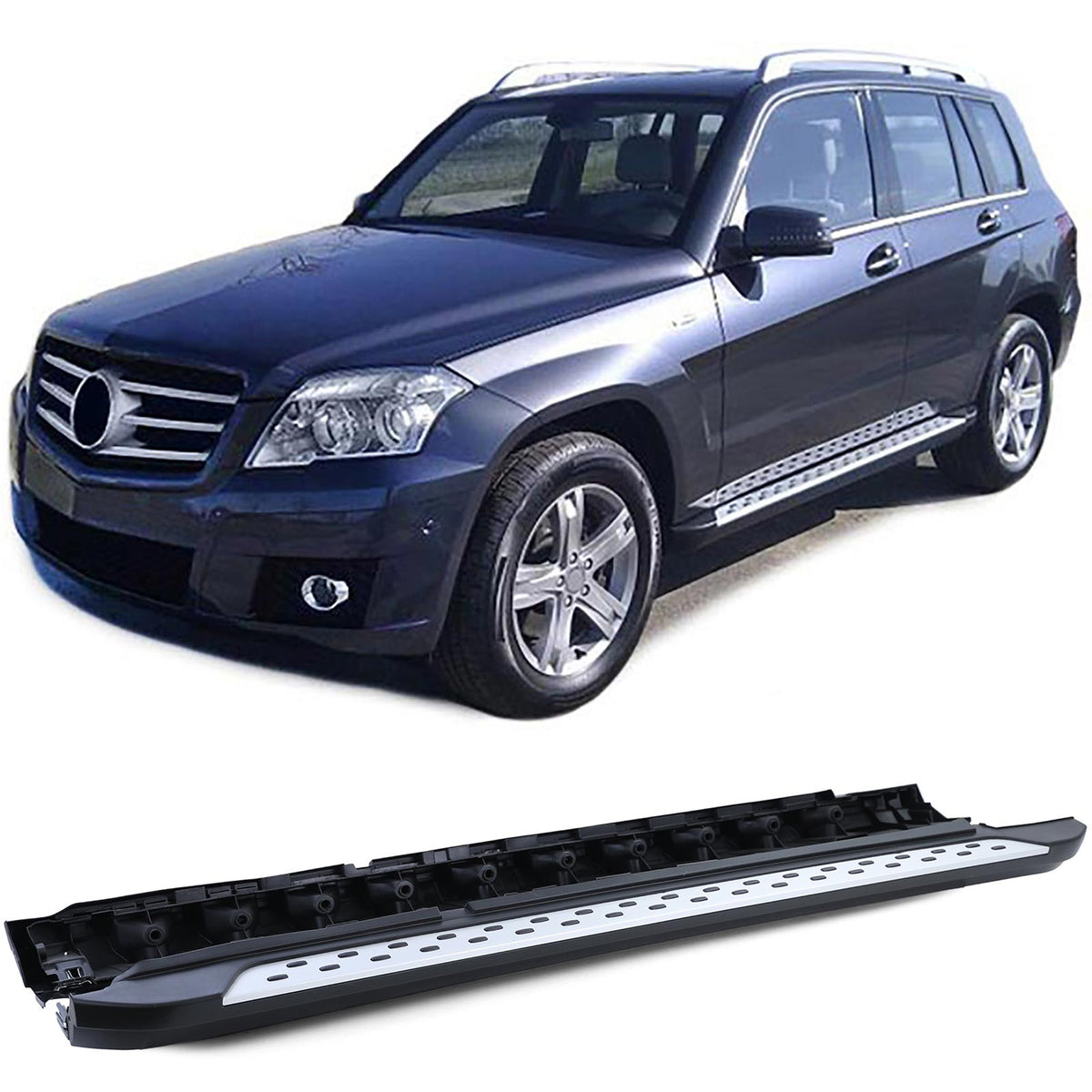 Pedane Laterali Alluminio OE Style con ABE per Mercedes GLK X204 08-15