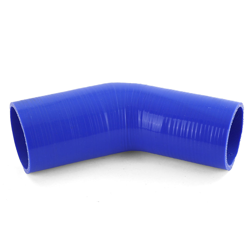 Tubo in Silicone 45° Ø 70 su 63mm Blu per Universale