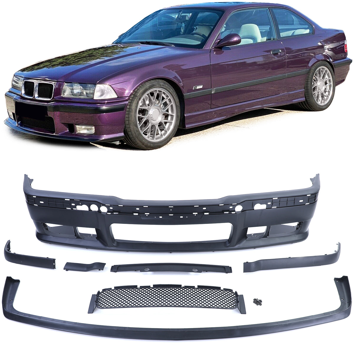 Paraurti Anteriore con ABE e Evo Lama per BMW E36 M3 90-99