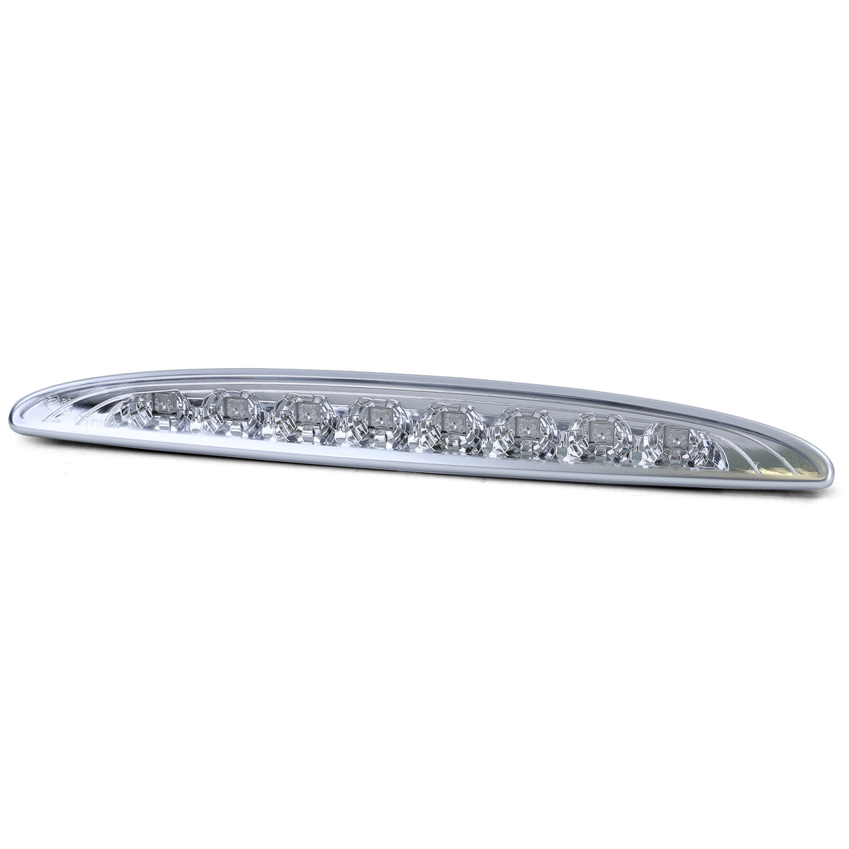 Dritte LED Luce Freno Vetro Trasparente Cromato per Mini One Cooper S R50 R53