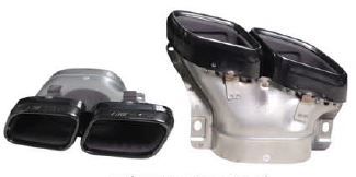 Terminali di Scarico 1X Satz Auspuffblenden 16761 Universali