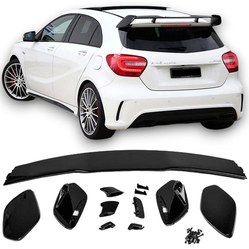 Spoiler Tetto Alettone Posteriore Nero per Mercedes Classe A W176 2012-2018