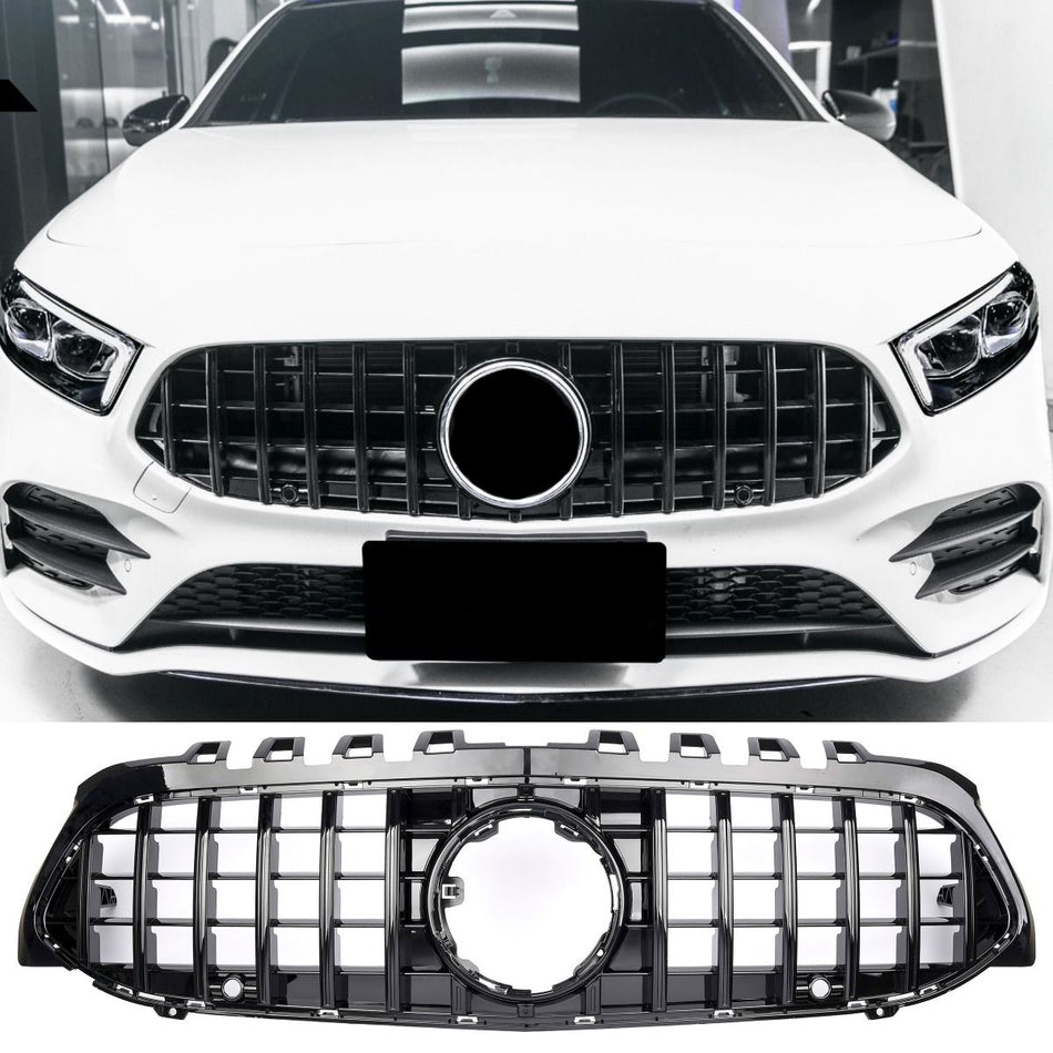 Mercedes A W177 Griglia Anteriore Panamericana Nero Lucido