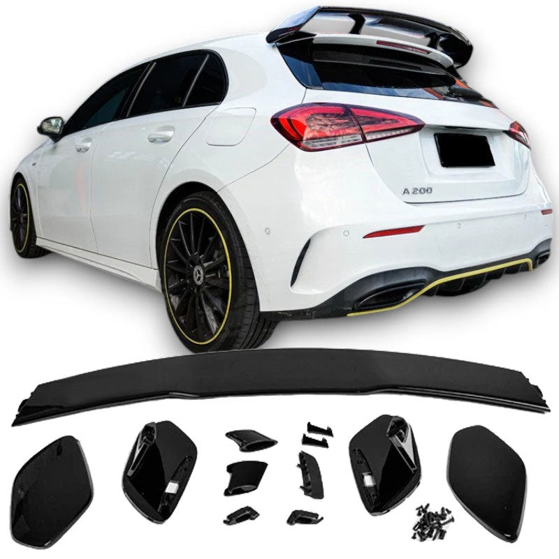 Spoiler Tetto Alettone Posteriore Nero per Mercedes Classe A W177 2018-2026