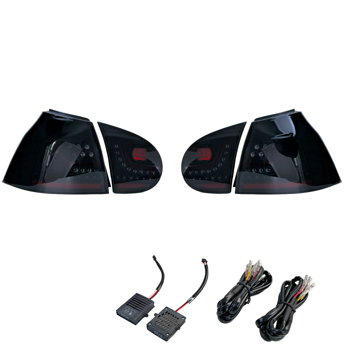 Fanali Posteriori LED Set Nero Fumè per Volkswagen Golf 5 Berlina 2003-2008