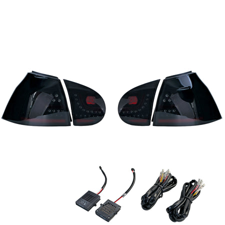 Fanali Posteriori LED Set Nero Fumè per Volkswagen Golf 5 Berlina 2003-2008